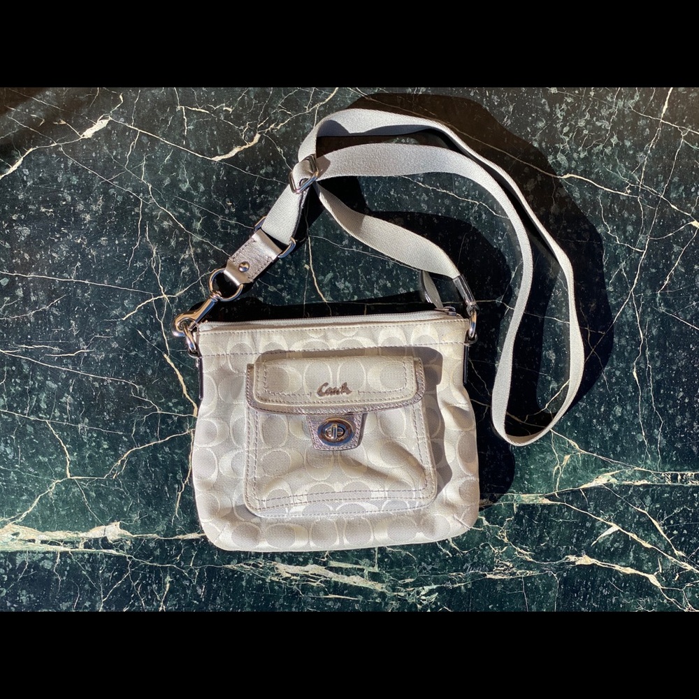Silver Coach Crossbody